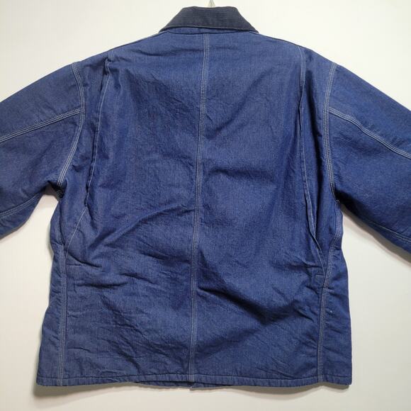 Vintage Carhartt 8LC Denim Chore Coat Jacket 50 (2XL) Blanket Lined Union 2PAC - Picture 15 of 16
